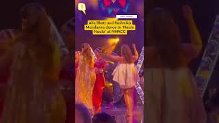 Alia Bhatt and Rashmika Mandanna dance to Naatu Naatu at NMACC  shorts [upl. by Treacy]