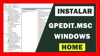 ✅ INSTALAR GPEDITmsc en WINDOWS 11  10 HOME 🔴 Editor de directivas de grupo local [upl. by Ylhsa]