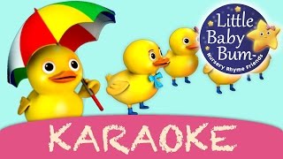 Five Little Ducks  Karaoke Version With Lyrics HD from LittleBabyBum [upl. by Myrtie]