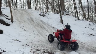 trx450r RAW winter clips [upl. by Norre]