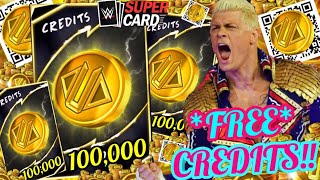 HERES HOW TO GET FREE 100000 CREDITS amp 20 QR CODES  WWE SuperCard [upl. by Howey]