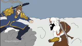 Kratos VS Wukong  Animation  Corto Epic Tráiler [upl. by Barra]