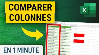 Comment comparer 2 colonnes sur Excel [upl. by Eimareg]