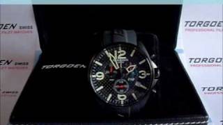 Torgoen T16302 Swiss Professional Pilots Watch [upl. by Greenman]