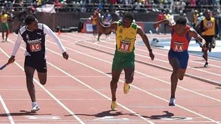 Incredible Photo Finish In Boys 4x1 Championship of America [upl. by Annodal229]