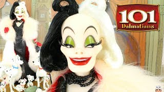 DISNEY  Cruella De Vil Pongo Perdita amp PUPPIES Doll Review LIMITED EDITION  101 Dalmatians [upl. by Peonir]