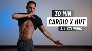 30 Min Cardio HIIT Workout For Fat Burn  ALL STANDING  No Equipment Home Workout [upl. by Files]