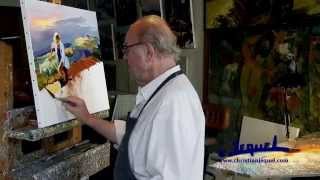 01Demonstration of knife painting by Christian Jequel quotHarvestquot [upl. by Suiram]