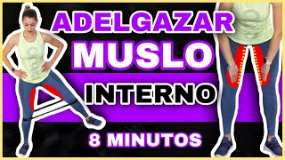 ADELGAZAR MUSLO INTERNO  EJERCICIOS PARA LA ENTREPIERNA 8 Minutos  NatyGlossGym [upl. by Mizuki]