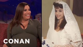 Eva Longoria Worked At Wendy’s Illegally To Pay For Her Quinceañera  CONAN on TBS [upl. by Ahtibbat]