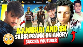 Sk Sabir Boss and ajjubhai vs Angry bachha youtuber😱 Prank gone Wrong🤣 [upl. by Harhay]