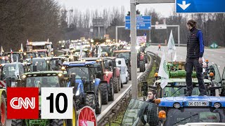 French farmers blockade highways near Paris  January 31 2024 [upl. by Ethelind]