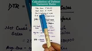 How to calculate debtor turnover ratio or receivable turnover ratio [upl. by Ruby]