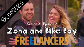 BLOOPERS Zona And Bike Boy  Episode 2 Season 2  Freelancers [upl. by Anirbas]