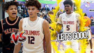 1 Columbus vs 8 Wasatch Academy Goes DOWN TO LAST SHOT At The Holiday HoopsgivingSOLD OUT CROWD🍿 [upl. by Venetis]