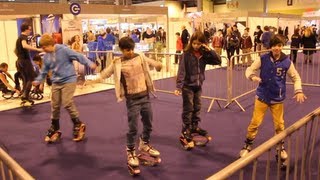 Kangoo Jumps  Air Glides  Young adults having fun wearing Jumping Boots [upl. by Marmaduke]