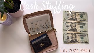 Cash Envelope Stuffing  July 2024 🖤 [upl. by Enneite]