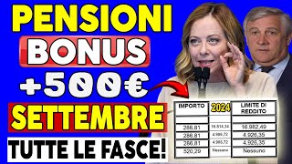 📈INPS CONFERMA NUOVO quotBONUSquot 500€ PER PENSIONATI E FAMIGLIE  VEDI TABELLA PER OGNI FASCIA [upl. by Macfarlane428]