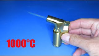 Mini Beautiful gas torch welding  Mini 1000 degree Lighter jet [upl. by Ahsieym629]