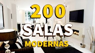 200 SALAS MODERNAS CON IDEAS GENIALES DE DECORACION DE INTERIORES  COLORES MUEBLES Y LUCES LED [upl. by Ia615]