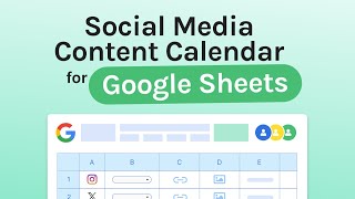 Easy Social Media Calendar for Google Sheets Free Template [upl. by Islean353]