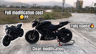 Fully modified Ns 200bs7 bs6 20🔥all modifications cost in detail [upl. by Patrick]