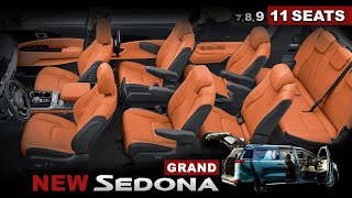 2022 Kia Sedona Interior or 2021 Carnival Inside New Van LX and EX with 9 and 11 seats [upl. by Analeh689]