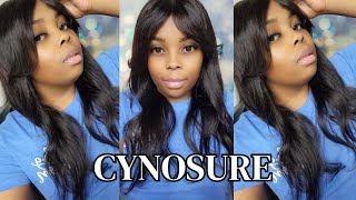 Curtain Bangs NO LACE NO GLUE NEEDED  Beginner Friendly  Cynosure Wig Review [upl. by Tera297]