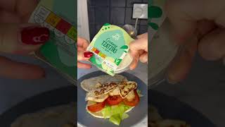 Chicken halloumi and tzatziki pitta🥙 food foodie recipe recipe s ipe [upl. by Odoric231]