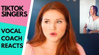 Vocal coach reacts to TIKTOK SINGERS [upl. by Volotta534]