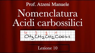 Nomenclatura Acidi Carbossilici L10 ProfAtzeni ISCRIVITI [upl. by Awra643]