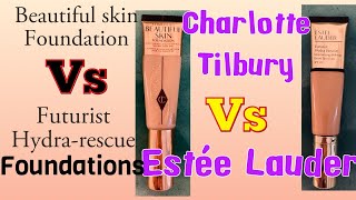 Charlotte Tilbury Beautiful skin foundation vs Estee Lauder Futurist plus some WW2 history [upl. by Arney]