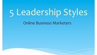 Leadership Styles  What is Your Leadership Style [upl. by Ihp]