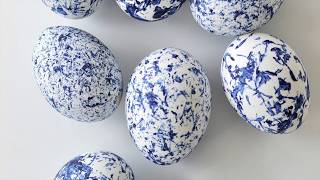 DIY abstract painted Easter eggs [upl. by Atoked]