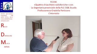 RDM QUATTRO CHIACCHIERE CON LA SEGRETRIA PROVLE DELLA FLC CGIL SCUOLA PROFSSA GRAZIELLA PERTICONE [upl. by Card]