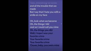 Olivia Rodrigo favourite crime [upl. by Magen]