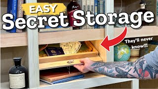 Making Hidden Storage Compartments  Next Level Cabinet Making [upl. by Narol]