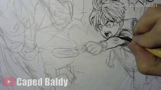 Yusuke Murata Inking The Heroes One Punch Man chapter 93  Time Lapse [upl. by Maure512]