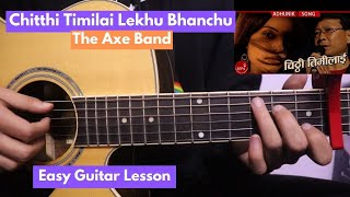 Chitthi Timilai Lekhu Bhanchu  Shambhu Rai  Guitar Lesson [upl. by Eitsyrk798]