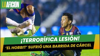 Hobbit Bermúdez sufre fractura de tibia y peroné tras fuerte entrada en el Atlante vs Dorados [upl. by Cardie]