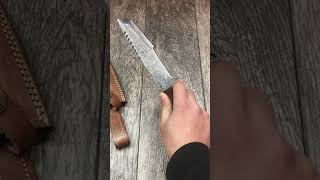 Damascus Steel Custom Handmade Hunting Tracker knife [upl. by Haven721]