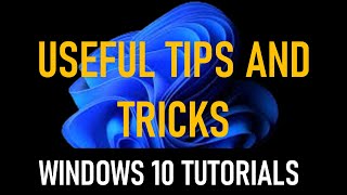 Useful Windows 10 Tips and Tricks windows10 [upl. by Lyndes]