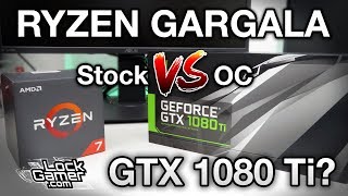 Stock Vs OC Ryzen 7 1700 gargala GTX 1080 Ti Teste em games com FPS Frametime e uso de GPU [upl. by Ahsitra179]