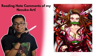 Reading Hate Comments On My Nezuko Art Tik Tok 1 Million Views [upl. by Phemia]