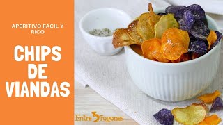 Chips de Viandas 🥔 🍠 Aperitivo ¡RIQUÍSIMO 😋 [upl. by Lrak]