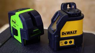 Dewalt DW088CG Green Beam Laser VS Imex LX22G Green Beam Laser [upl. by Arymat512]