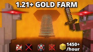 Minecraft 121 Cheap  Powerful Gold Farm JAVA 121 [upl. by Gnolb]