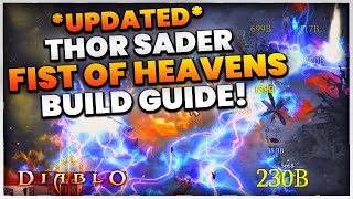 Diablo 3 UPDATED THOR Crusader Fist of Heavens Build Guide Season 27 GR 90 Speed Farming [upl. by Dorette]