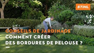 Comment créer des bordures de pelouse   Conseils de jardinage STIHL [upl. by Flori]