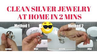 2019 Best Way to Clean Jewelry at Home  Easiest way to Clean Silver in 2 mins [upl. by Mckay]